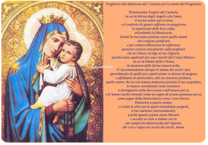 Nostra Signora Del Monte Carmelo Preghiera della Novena Patrona Del Cile
